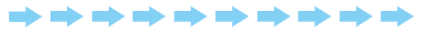 A line of ten blue arrows pointing to the right.