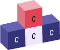 4 cubes named “c”