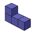 First term: 4 cubes.