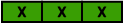 Remaining equation 3 green squares marked ‘x’.