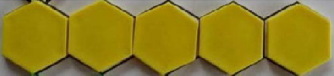 An imagine of hexagons in a sequence.