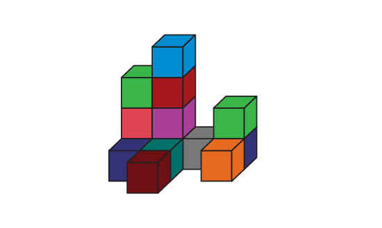 Une structure de cubes. 