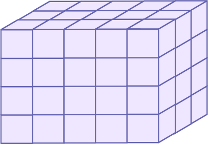 Un prisme construit avec 60 cubes emboitables.