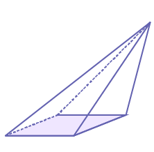 Pyramide à base  Rectangulaire oblique.
