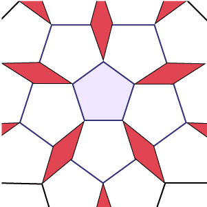 Dallage fait de 2 sortes de polygones. Cela permet de ne pas avoir d’espaces vides.