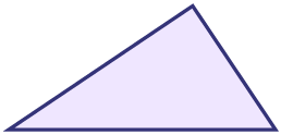 A scalene triangle (no equal sides)