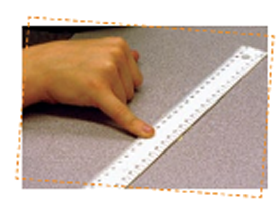 A ruler to measure.