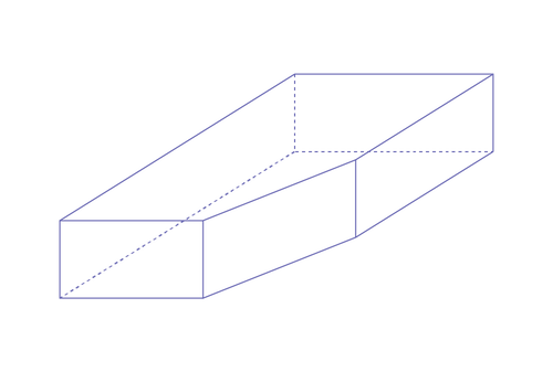 A prism with a rectangular base with one corner removed.