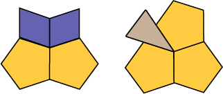 There are three illustrations. The first one is made of two hexagons and the congruent parallelogram. The second illustration is of a parallelogram. The third illustration is of three parallelograms and a triangle.